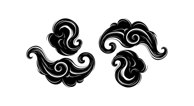Black monogram with intertwined letters 'm' and 'a monoline emblem