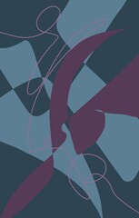Abstract image for printing. Picture for modern interiors. The picture is painted by hand on a tablet. © neurostructure