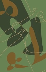 Abstract image for printing. Picture for modern interiors. The picture is painted by hand on a tablet. © neurostructure