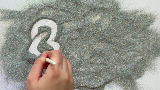 White numbers "2027" engraved on silver glitter. A sleek, minimalist design, perfect for modern projects. Perfect for year-based themes, New Year's, and winter holidays.