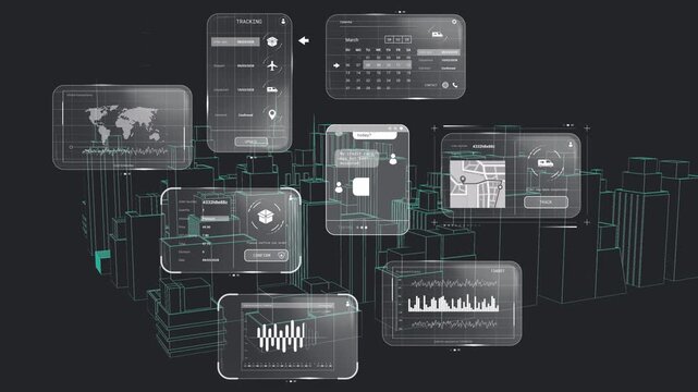 UI cluster responding to incoming chat, shifting and linking cards to wireframe, showing data flow