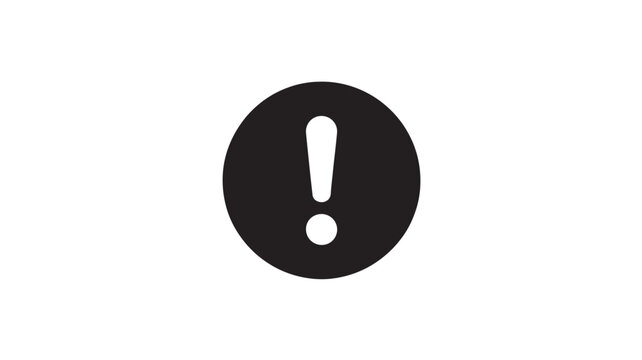 Warning Icon with Exclamation Mark for Alert Notification and Caution Signs