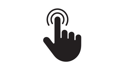 Obraz premium Clicking Hand Icon Tap Gesture Vector for Touchscreen Interface and Digital Interaction