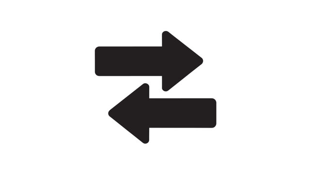 Opposite Arrows Icon for Choice and Directional Conflict Vector Concept
