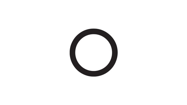 Industrial Rubber O-Ring Seal Vector Icon for Mechanical Engineering and Gasket Hardware Applications