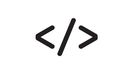 Obraz premium HTML Code Symbol Vector Icon for Web Development and Software Programming Concepts