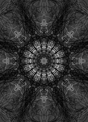 Abstract mandala for printing. Picture for modern interiors. The picture is painted by hand on a tablet. © neurostructure