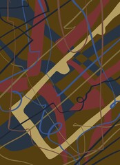 Abstract image for printing. Picture for modern interiors. The picture is painted by hand on a tablet. © neurostructure