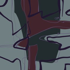 Abstract image for printing. Picture for modern interiors. The picture is painted by hand on a tablet. © neurostructure