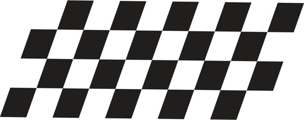 Obraz premium Diagonal black and white checkered pattern on a transparent background
