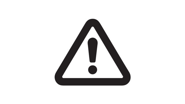 Warning Sign Icon With Exclamation Mark On White Background For Caution Concepts