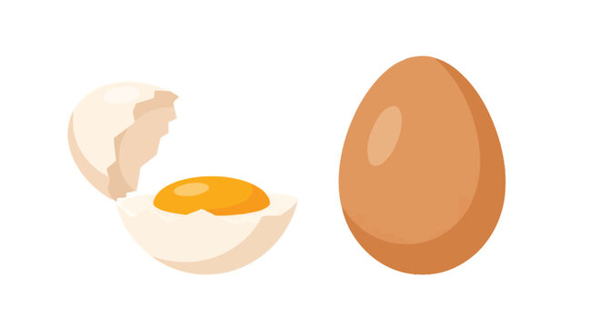 cracked egg and whole egg illustration silhouette high quality professional detailed modern elegant stylish clean crisp vibrant colorful digital creative innovative