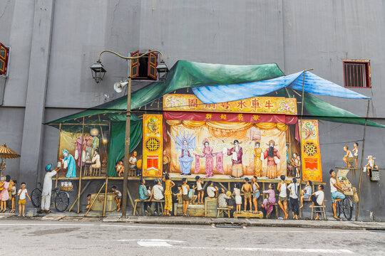 Various views of Chinatown in Singapore 