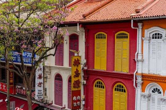 Various views of Chinatown in Singapore 
