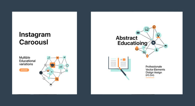 A clean, modern display showcasing multiple educational variations, ideal for illustrating learning resources, online courses, or instructional conten