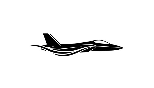 Shenyang J-35A "Blue Shark" Stealth Fighter Jet SVG Silhouette &mdash; Top, Side & Front View