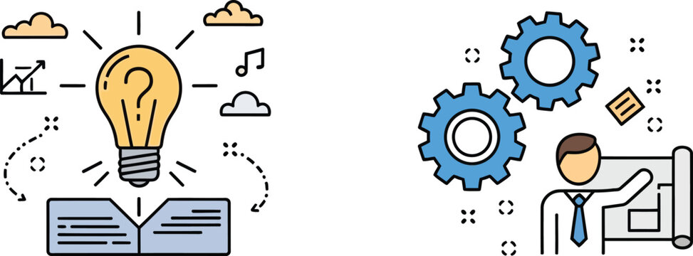 Creative Idea and Engineering Process Concept Illustration
