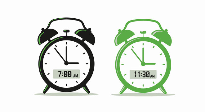 alarm clocks with digital displays silhouette high quality professional detailed modern elegant stylish clean crisp vibrant colorful creative innovative contemporary premium