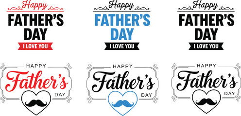 Father's day typography collection festive designs and heartfelt messages © TALHA