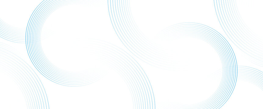 Abstract geometric modern line concentric circles overlapping waves curves technology pattern vector