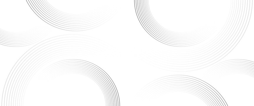 Abstract geometric modern line concentric circles overlapping waves curves technology pattern vector