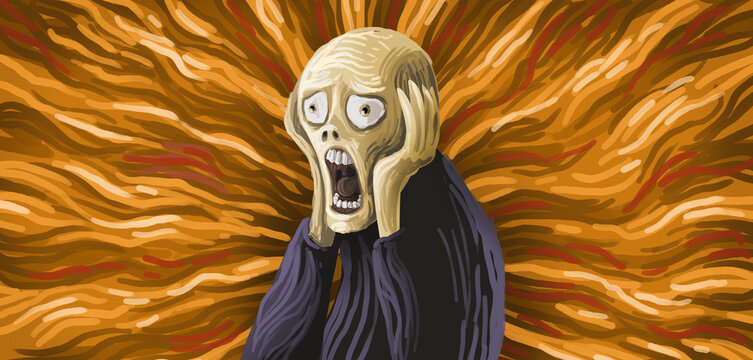 screaming man doodle expressionist outsider art