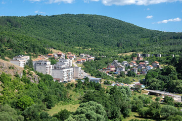 Fototapeta premium Panorama of town of Tran, Pernik Region, Bulgaria