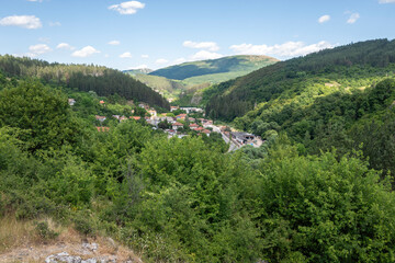 Fototapeta premium Panorama of town of Tran, Pernik Region, Bulgaria