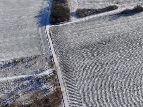 Felder bei Urberach im Winter