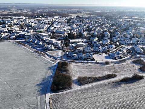 Felder bei Urberach im Winter