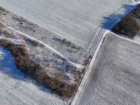 Felder bei Urberach im Winter