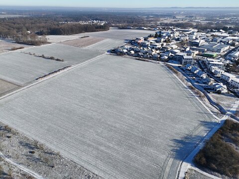 Felder bei Urberach im Winter