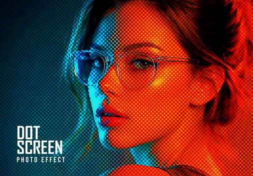 Dot Screen Photo Effect