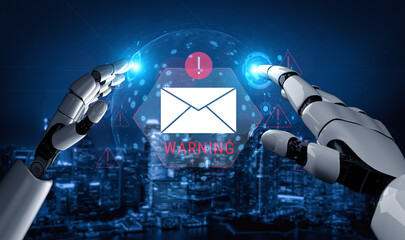 Obraz premium AI supports secure email systems that detect phishing attacks, block harmful attachments, and strengthen digital communication safety. Parse