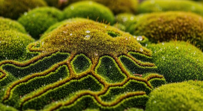 Close up of a vibrant green and yellow brain coral in a marine environment