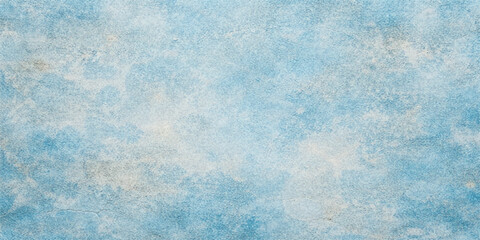 Obraz premium An abstract blue grunge background features a cold winter texture of white frost and ice on a dirty wall surface under a cloudy sky