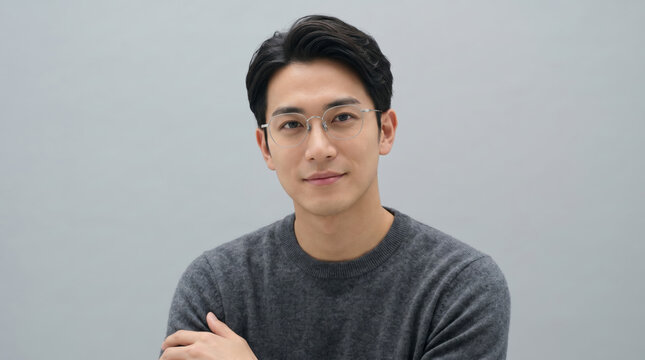 メンズショートヘアスタイルが似合う男性のポートレート