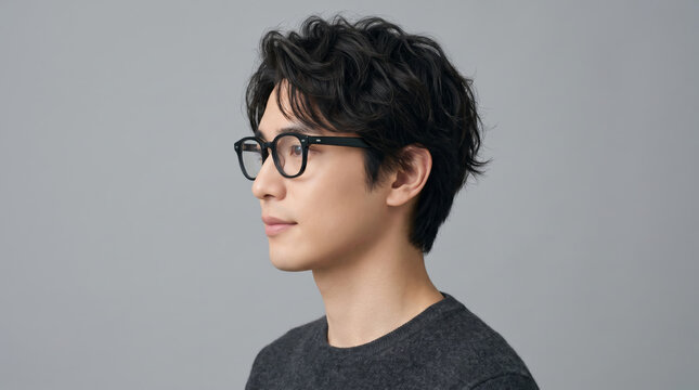 メンズショートヘアスタイルが似合う男性のポートレート
