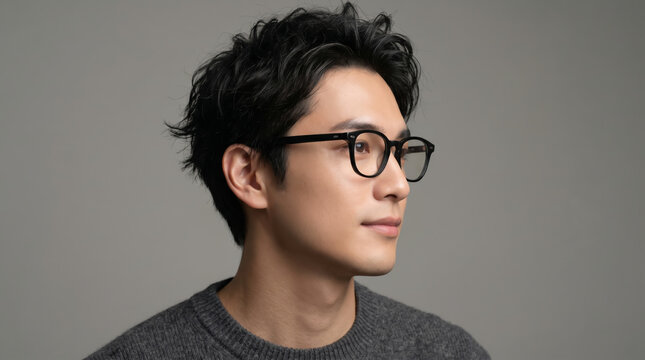 メンズショートヘアスタイルが似合う男性のポートレート