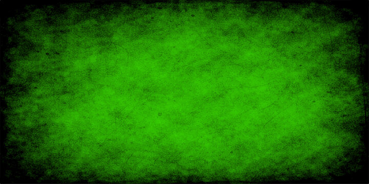 A vintage green grunge film strip overlay on aged parchment texture with a worn brown paper border and stained retro pattern for a grungy antique backdrop