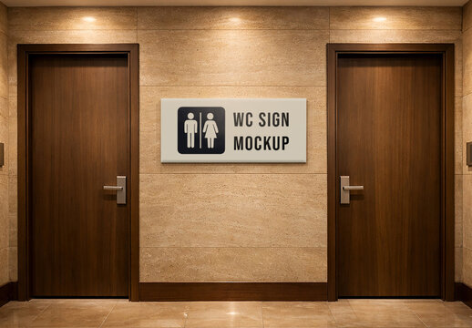 Wc Sign Mockup
