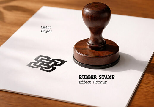 Rubber Stamp Effect Mockup