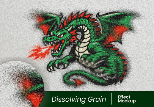 Dissolving Grain Effect Mockup