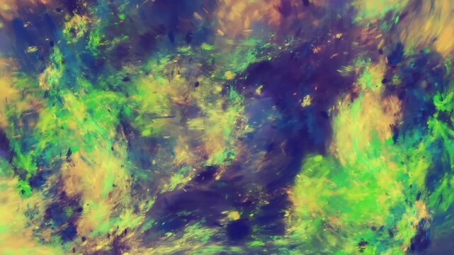 Blue Yellow and Green Tie Dye Marble Abstract Motion Background Animation