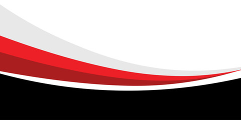 Obraz premium abstract red and blak business banner background with dynamic curves composition