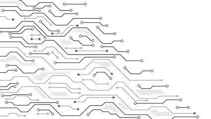 Obraz premium Technology circuit board background with clean lines and digital connection pattern
