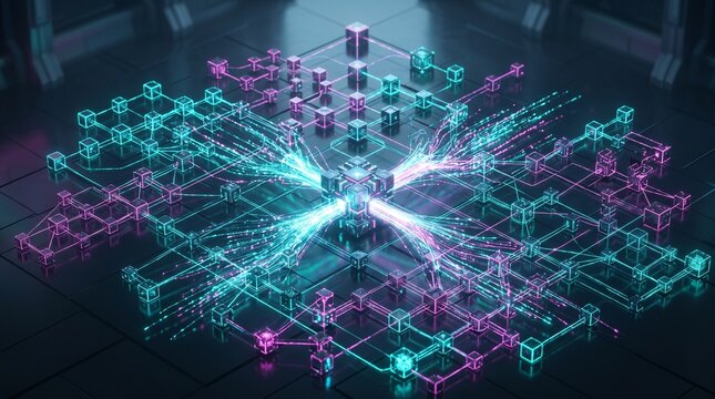 Visualization of a decentralized multi-agent system