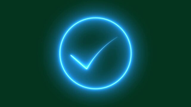 Check mark sign with dark blue background