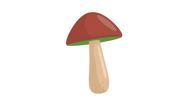 Colorful toy mushroom made of wood.