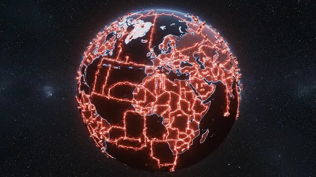 Global geopolitics conflict map shows world divisions and tensions rising